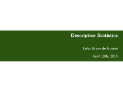 Descriptive Statistics