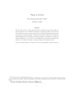 Plans of Action - University of Pittsburgh
