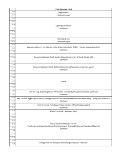 23rd February 2016 Afternoon Break