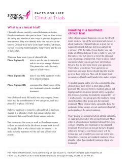 Clinical Trials - Susan G. Komen