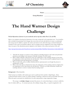 Hand Warmer Challenge Lab