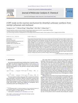 A DFT study on the reaction mechanism for dimethyl carbonate
