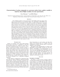 Characterization of carbon compounds on a pyroxene surface from