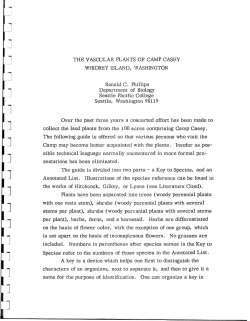 The Vascular Plants of Camp Casey, Whidbey Island, Washington