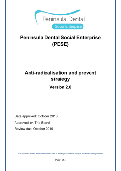 Anti-radicalisation and prevent strategy