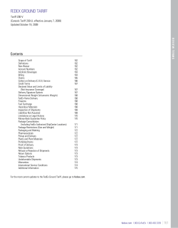 FEdEx Ground tariFF