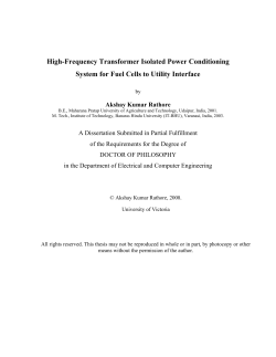 High-Frequency Transformer Isolated Power Conditioning System