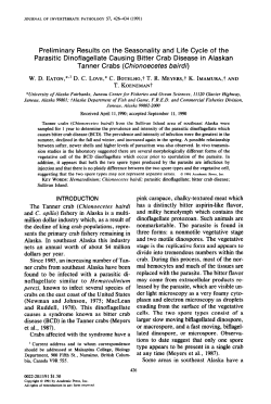 Preliminary Results on the Seasonality and Life Cycle of the