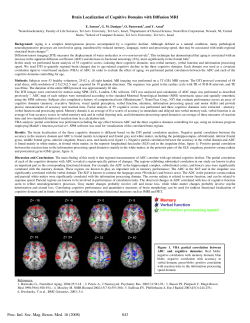 Brain Localization of Cognitive Domains with Diffusion MRI