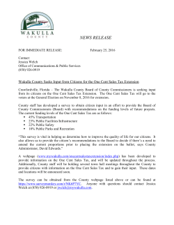 press release - Wakulla County