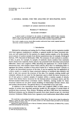 A general model for the analysis of multilevel data