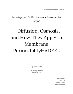 Diffusion, Osmosis, and How They Apply to Membrane
