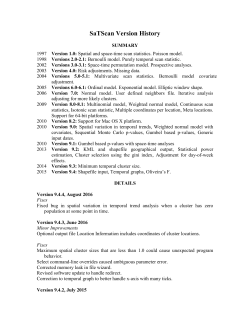 SaTScan Version History