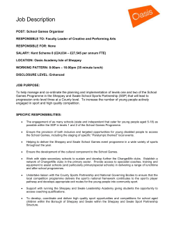 School games organiser - Oasis Academy Isle of Sheppey