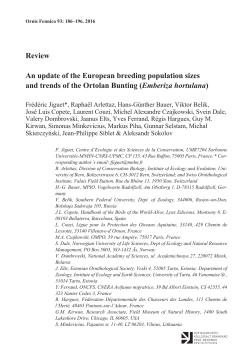 Review An update of the European breeding
