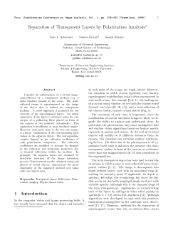 Separation of Transparent Layers by Polarization Analysis