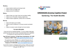 Gardening: The Health Benefits