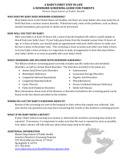 a baby`s first step in life a newborn screening guide for parents