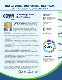 One MissiOn. One VisiOn. One TeAM.