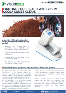 fighting food fraud with visum: cocoa comes clean