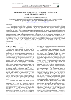 Modeling of soil total nitrogen based on soil organic carbon