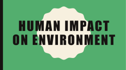 Human impact on environment