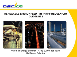 Biogas in the renewable energy feed-in tariff