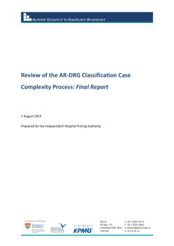 Review of the AR-DRG Complexity Process