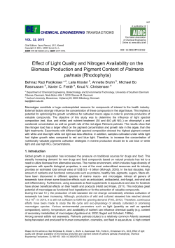Effect of Light Quality and Nitrogen Availability on the