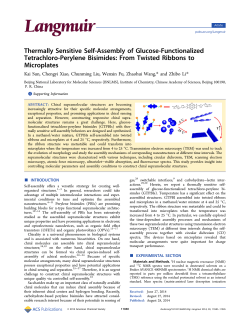 Thermally Sensitive Self-Assembly of Glucose