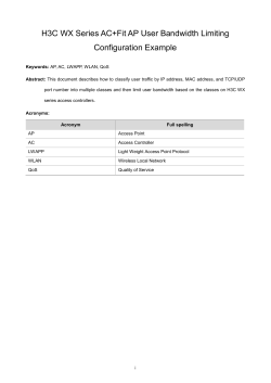 User Bandwidth Limiting Configuration Example