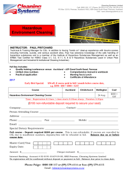 Hazardous Environment Cleaning Reg