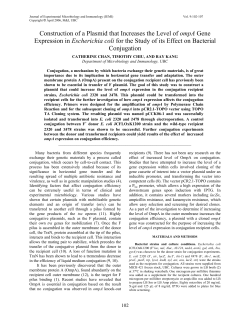 Experimental evidence that conjugation occurs