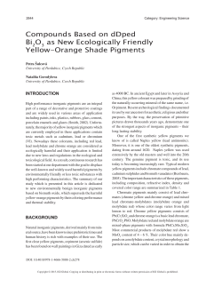 Compounds Based on dDped Bi O as New Ecologically Friendly