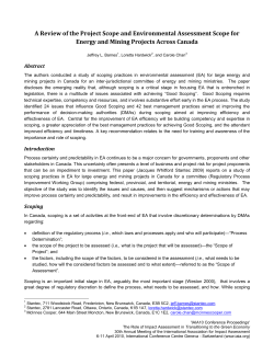 A Review of the Project Scope and Environmental