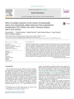 Effect of sunlight exposure on the release of intentionally