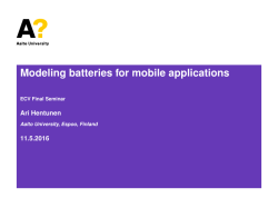 Modeling batteries for mobile applications