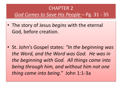 CHAPTER 2 God Comes to Save His People