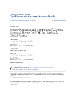 Exposure Utilization and Completion of Cognitive Behavioral