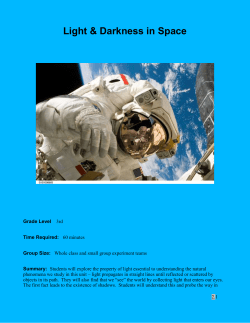 Activity 2 Light in Space - Duke Mathematics Department