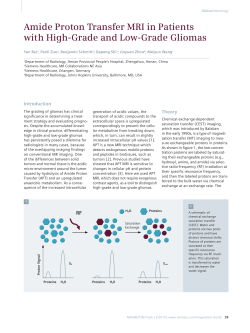 Amide Proton Transfer MRI in Patients with High