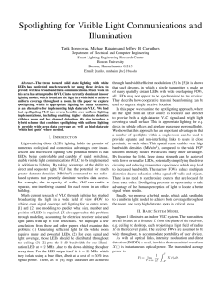 Spotlighting for Visible Light Communications