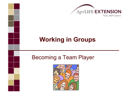 Working in Groups