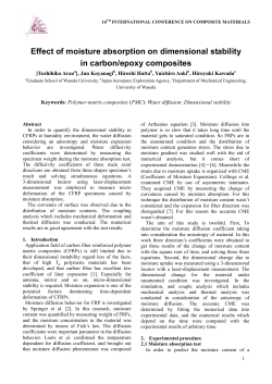 Effect of moisture absorption on dimensional stability in carbon