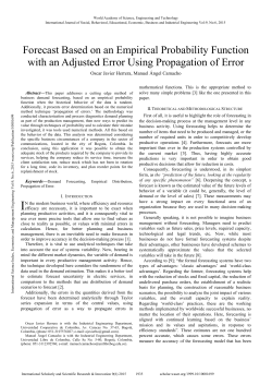 Forecast Based on an Empirical Probability Function with an