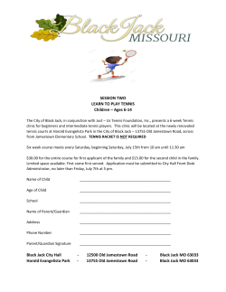 SESSION TWO LEARN TO PLAY TENNIS Children &ndash; Ages 6