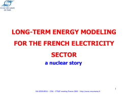 Long term energy modeling for the French electricity - IEA