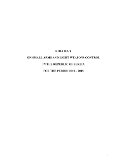 Serbia - SALW Strategy