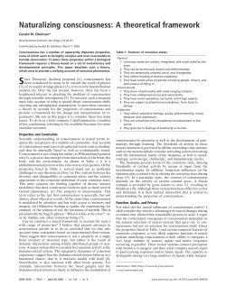 Naturalizing consciousness: A theoretical framework
