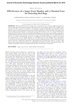Effectiveness of a Sugar&ndash;Yeast Monitor and a Chemical Lure for